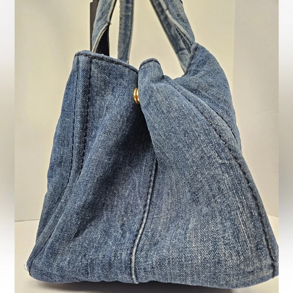 Prada Canada Denim Tote Bag - Picture 5 of 16